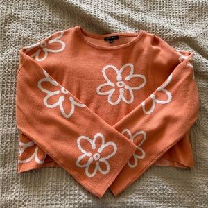 Papermoon Orange Knit with White Flowers